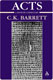 C.K. Barrett [1917-2017], Acts of the Apostles